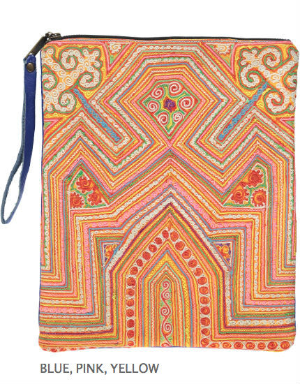 embroidered small pouch bag