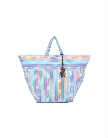 jade tribe blue samui stripe beach bag