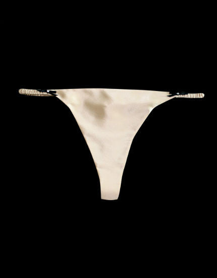 Silk Satin Thong in Nude by Jenny Packham