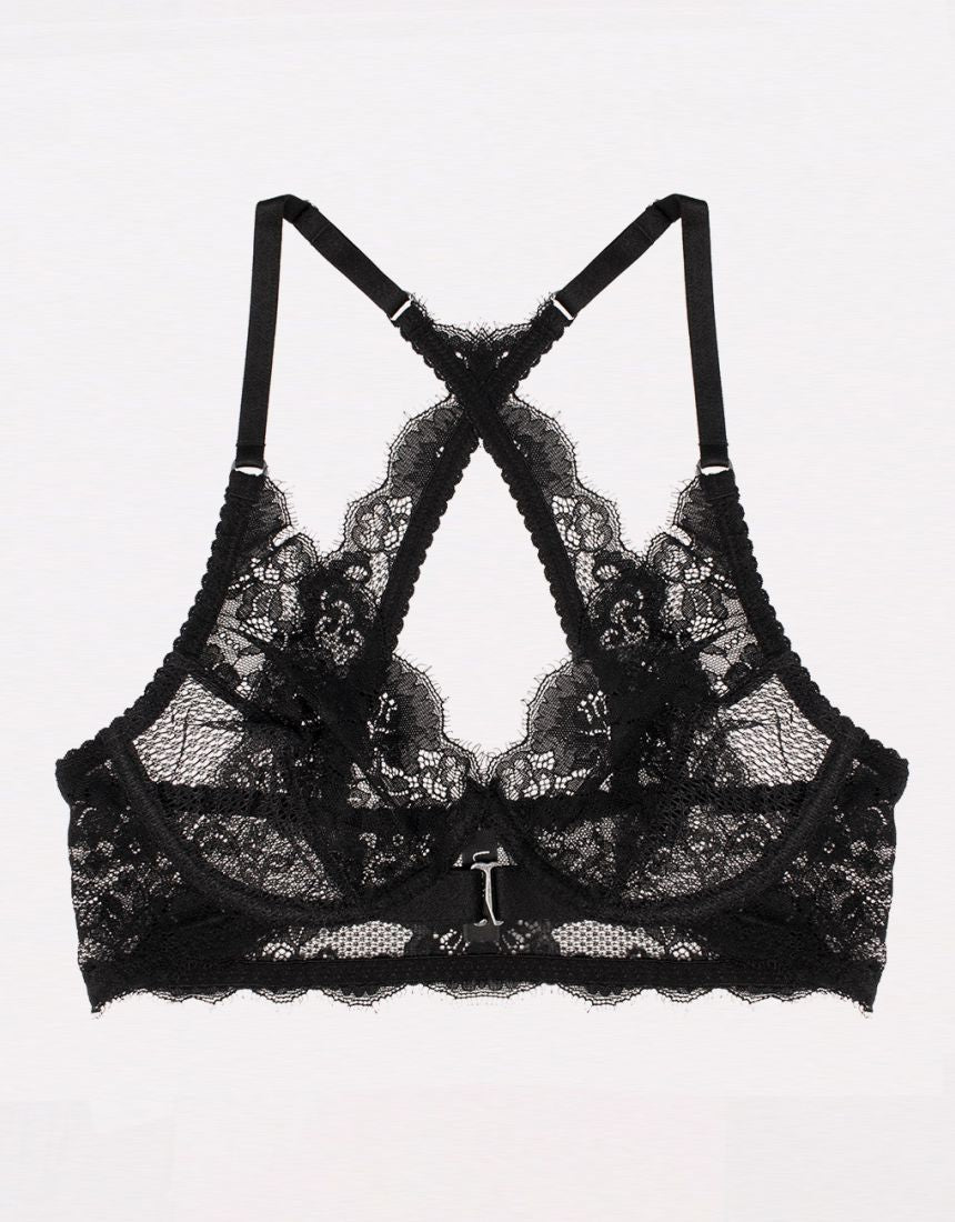Lydia Underwire Racerback Bra Black