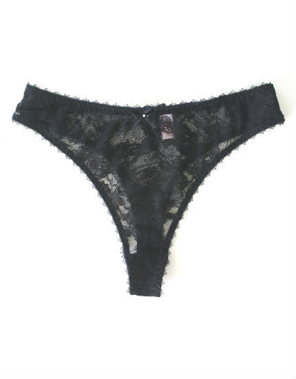 miss mandalay black lace bella thong