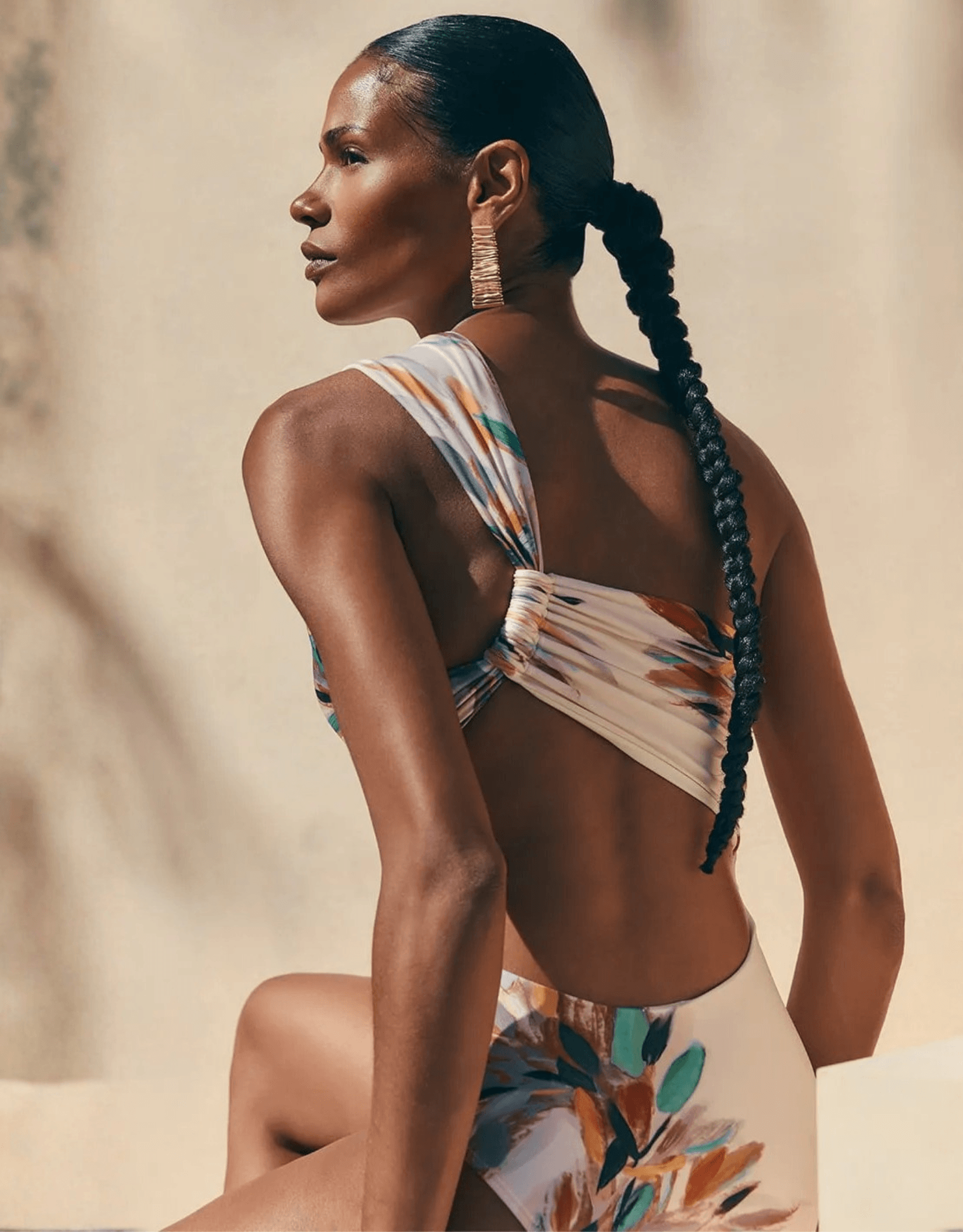 Lenny Niemeyer Looped Shoulder One Piece Solarium — back view