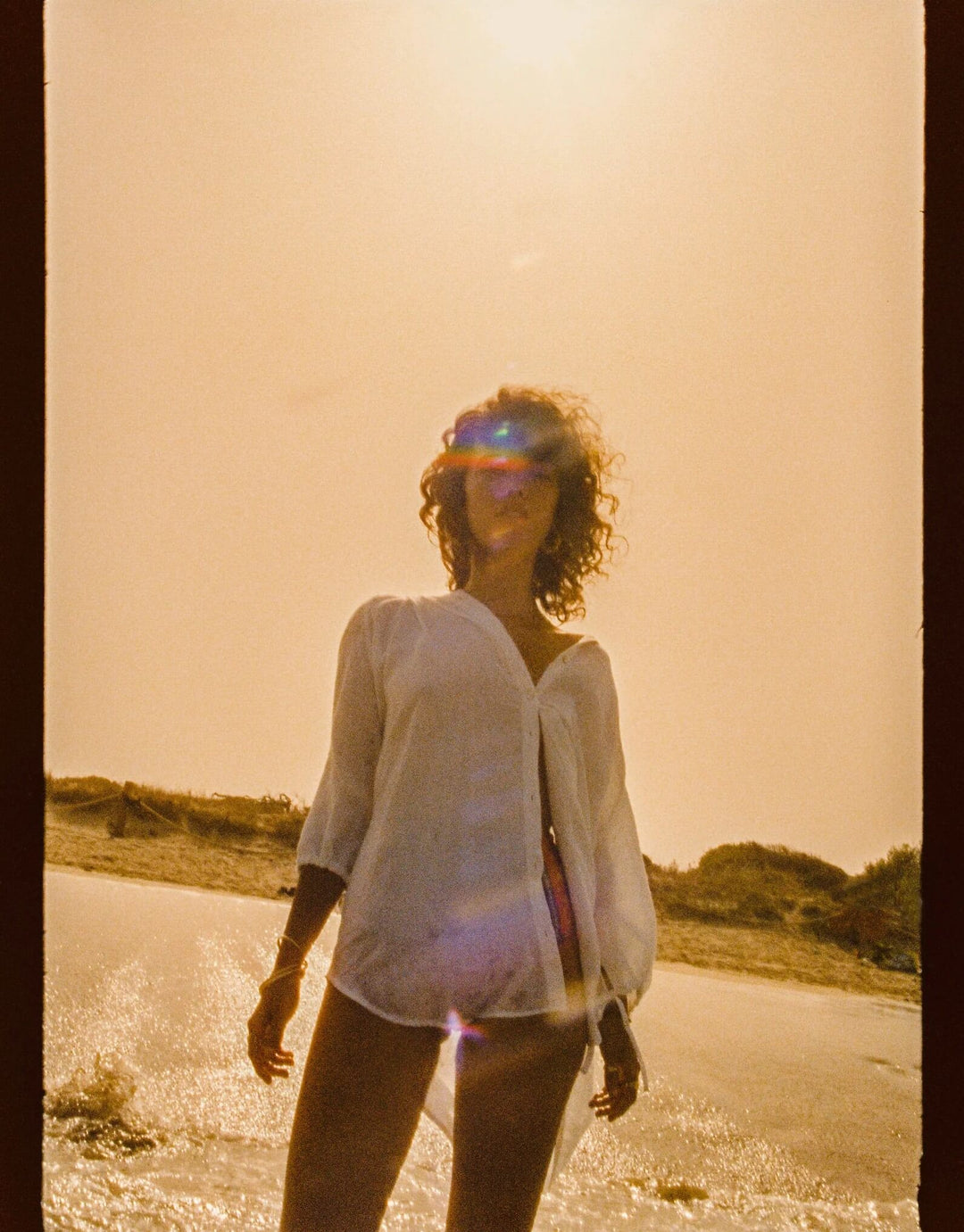 BOTEH La Ponche cotton linen beachwear shirt with relaxed oversized fit