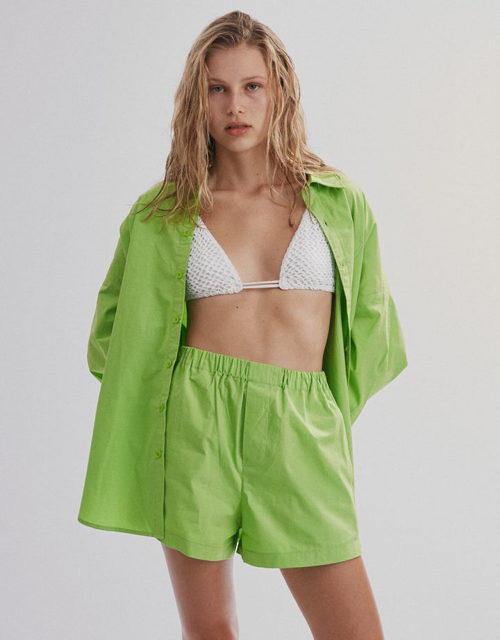 Acacia Swimwear Gigi Crochet Bikini Top, Pikake White Designer Swimwear