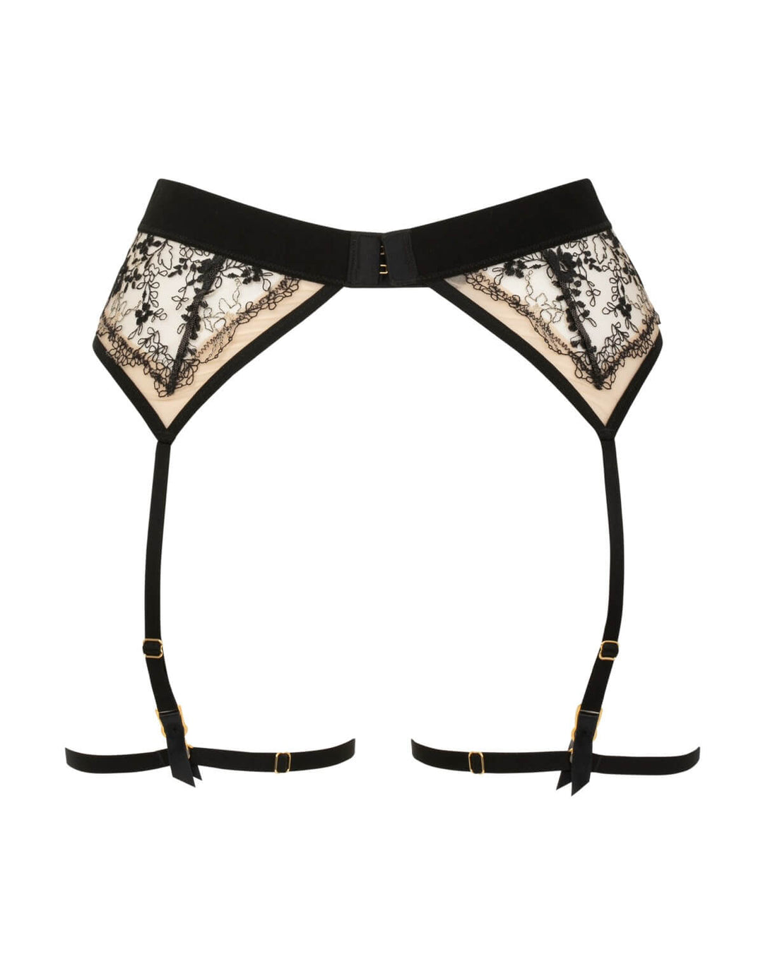 Atelier Amour Après Minuit Suspender Belt Black Designer Lingerie