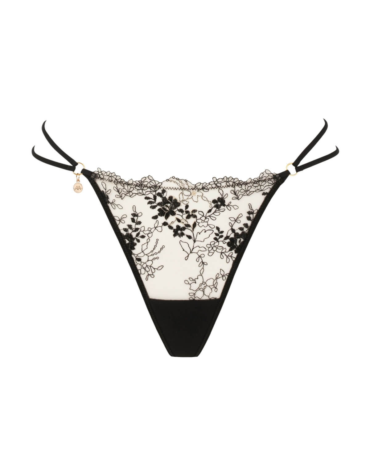 String Thang Atelier Amour Après Minuit String Thong Black Designer French Lingerie