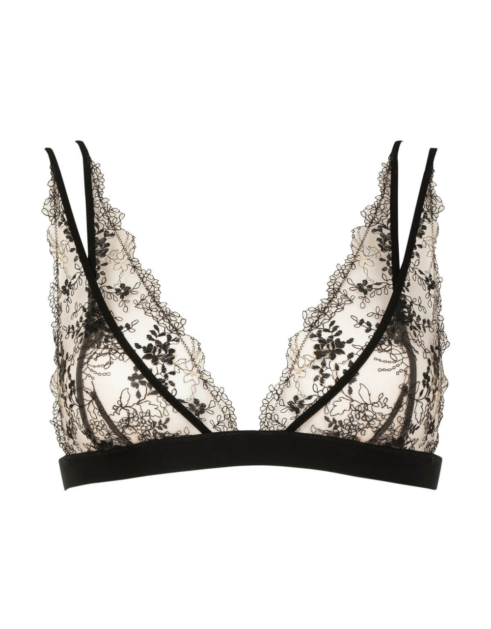 Atelier Amour Après Minuit Triangle Bra Black Designer French Lingerie