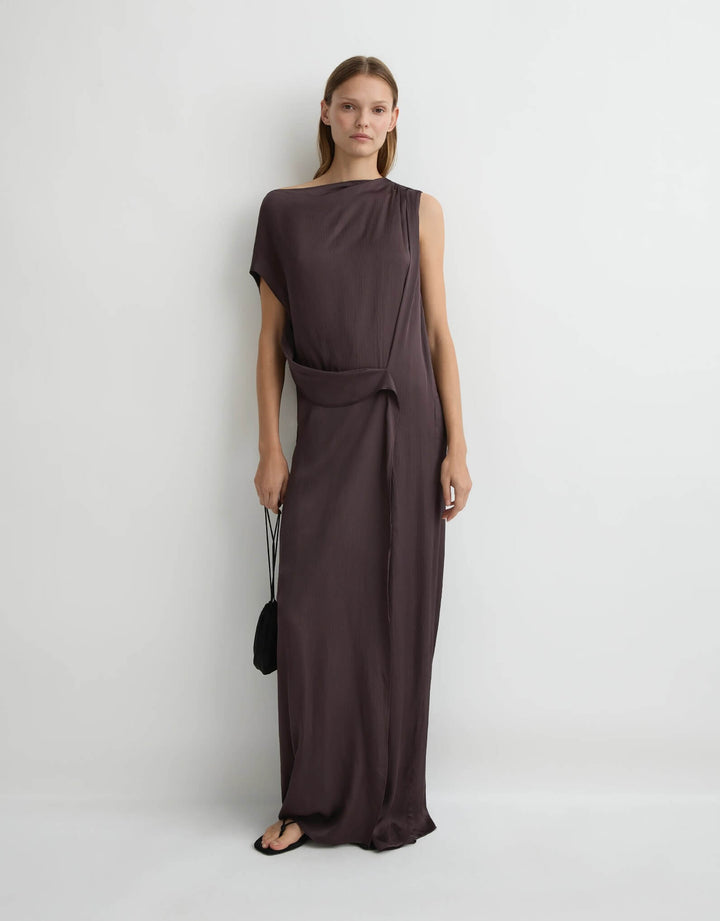 Ardea Draped Dress Mocha