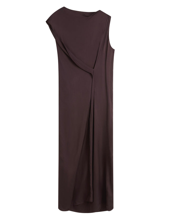 Bondi Born Ardea Draped Long Dress Mocha I Luxury Resortwear