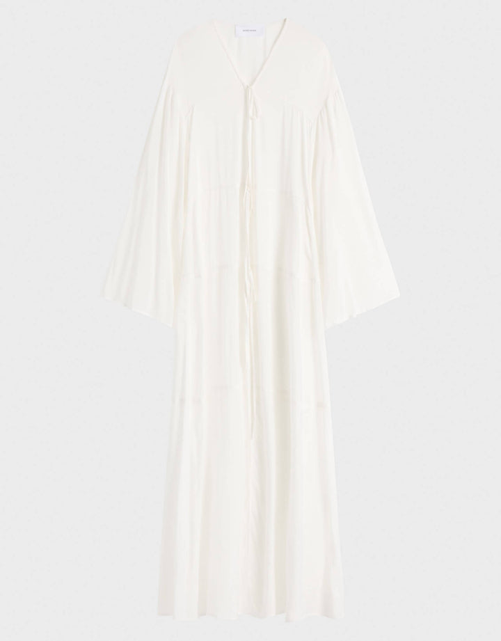 Bondi Born Cremona Tie-Front Maxi Cover-Up Dress