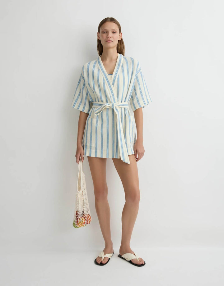 Finn Wrap Tunic Dusk Stripe