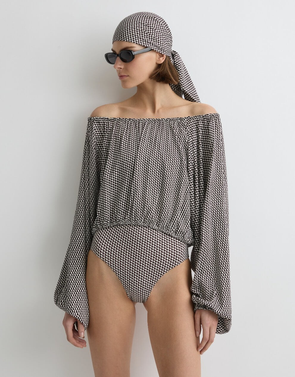Bondi Born Poppy Bikini Bottom in Mocha Dot