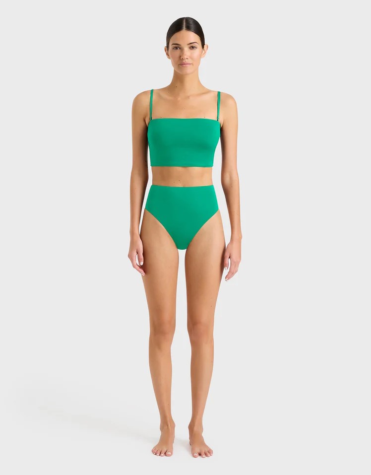 Bondi Born Sandy Bandeau Bikini Top Emerald - Green