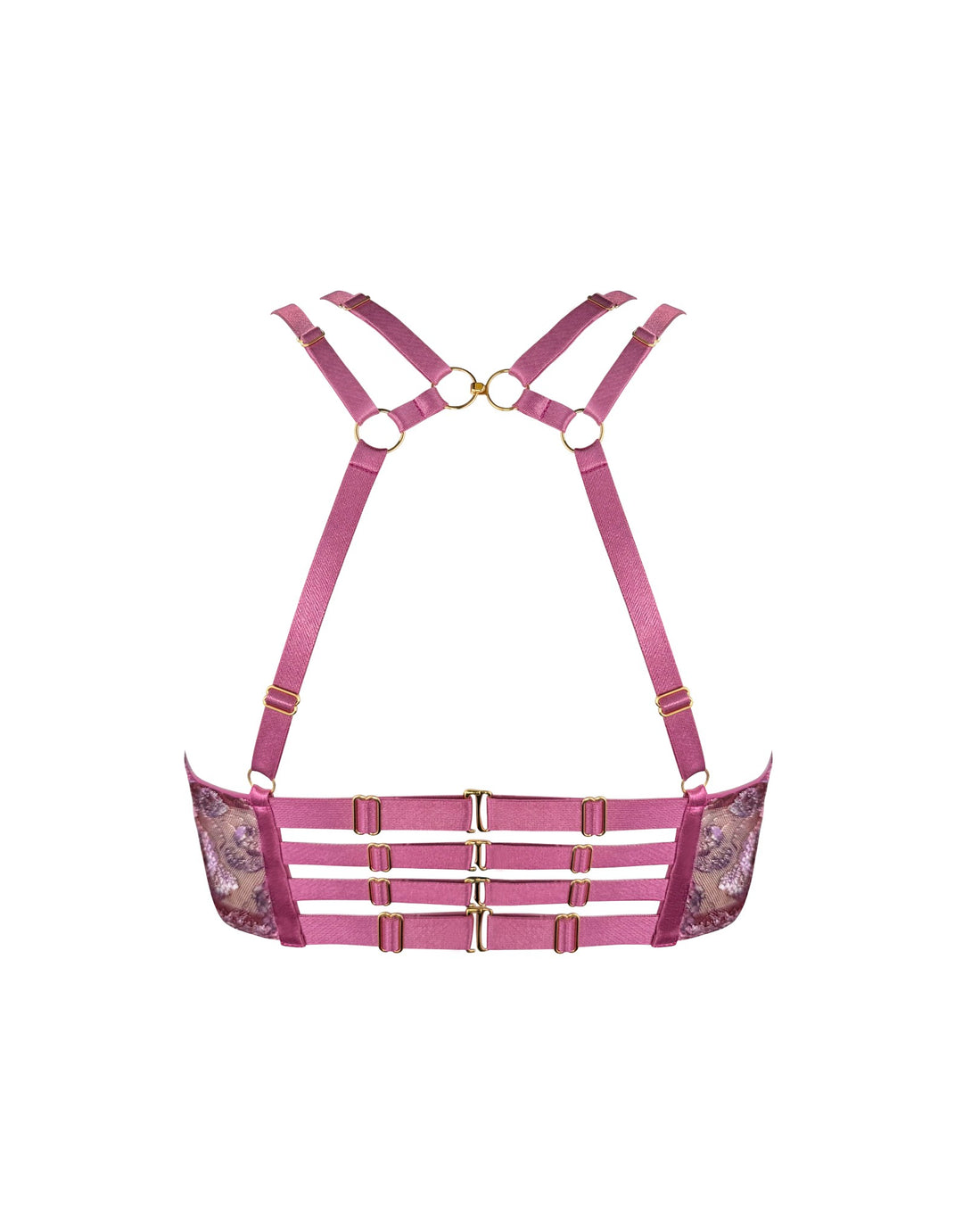 Bordelle Siren ouvert bra in Raspberry – Luxury Embroidered Lingerie
