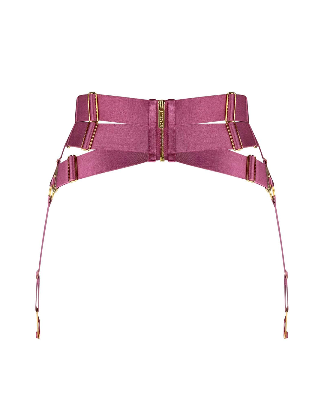 Bordelle Melusina Suspender in raspberry  – luxury lingerie at Catriona