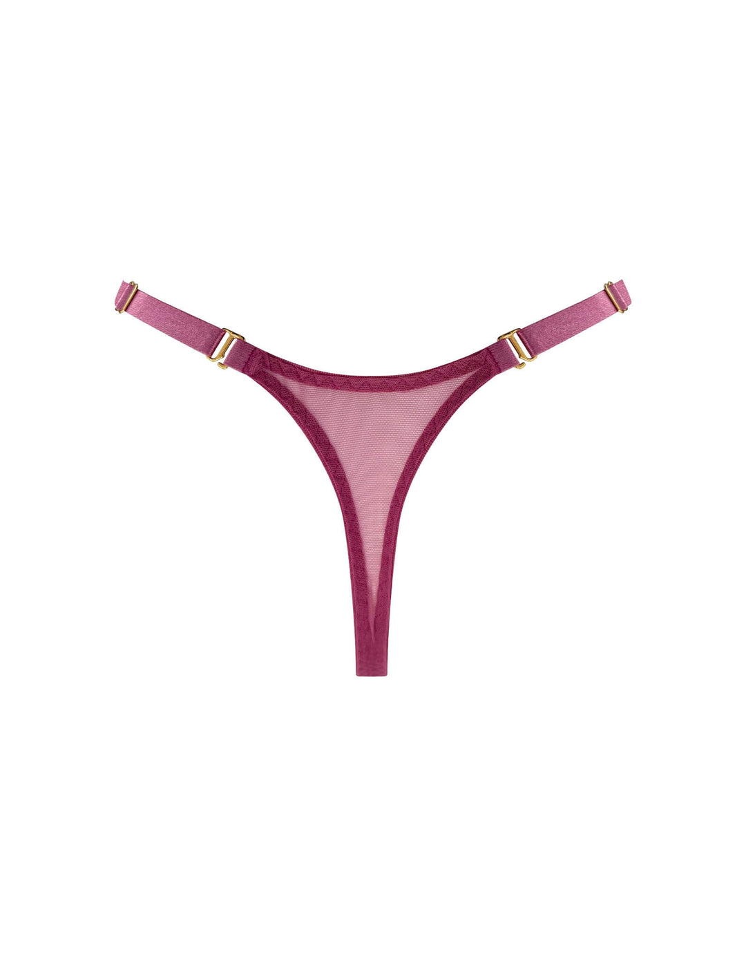 Bordelle Siren Strap Thong Raspberry – Luxury Embroidered Lingerie