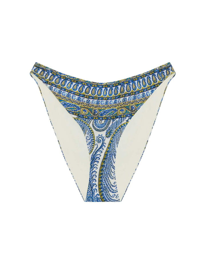 BOTEH Arcadia Paisley Dalian Bikini Bottom Lazuli front
