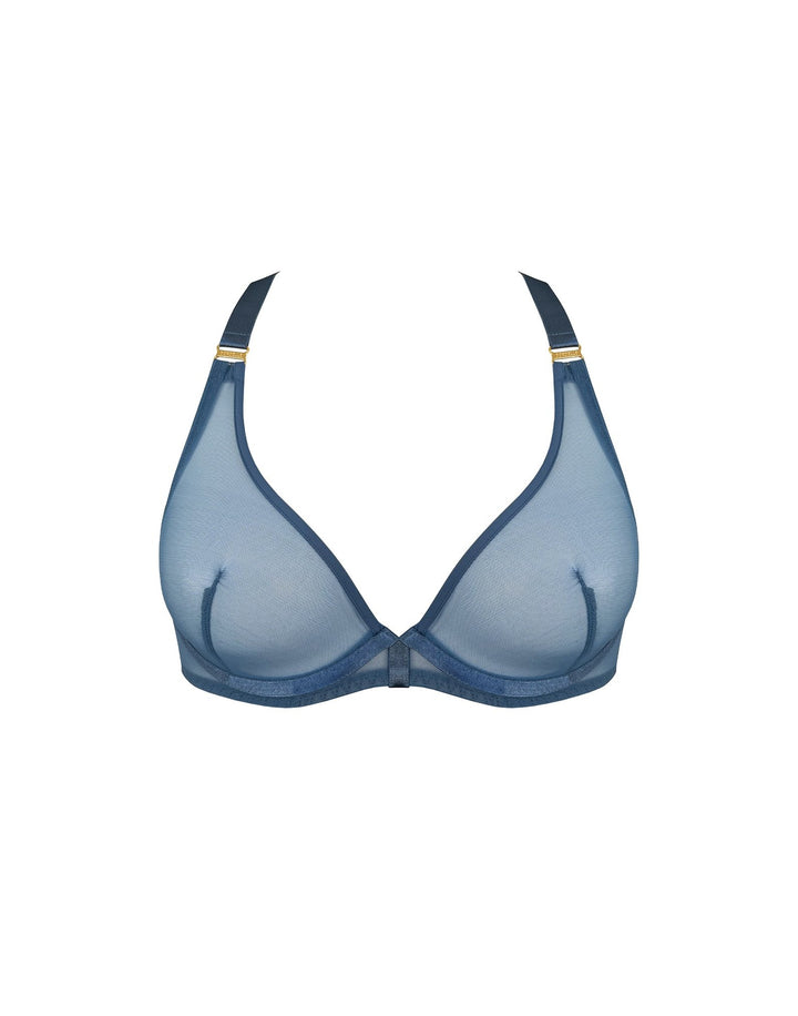 Bordelle Syra Plunge Bra Denim Blue