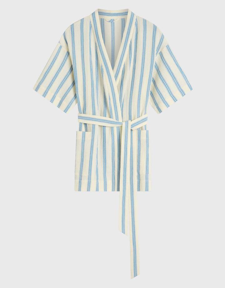 Finn Wrap Tunic Dusk Stripe