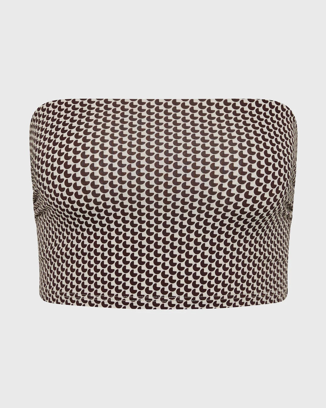 Bondi Born Stella Bikini Top in Mocha Dot strapless bandeau bikini top