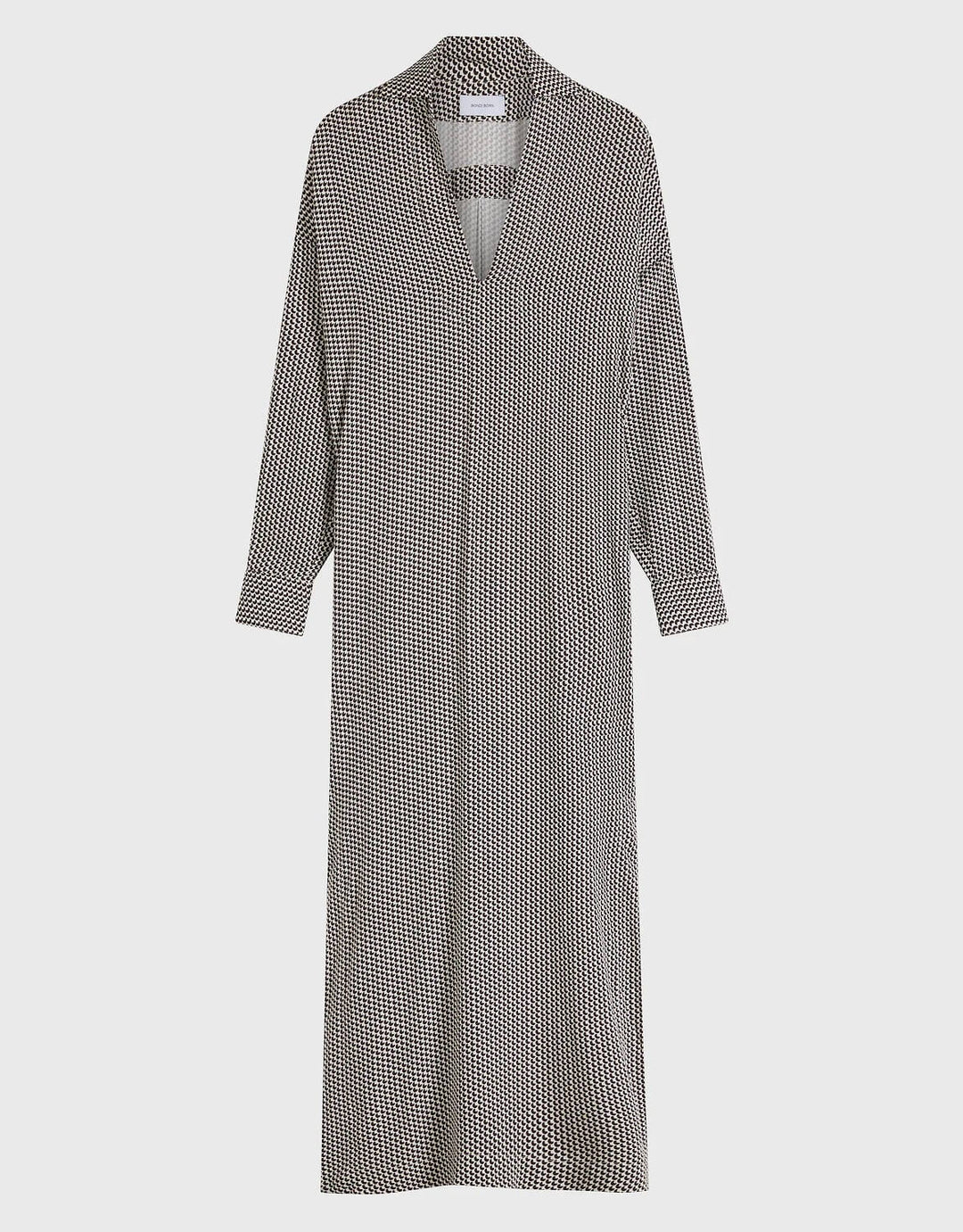 Salema Maxi Tunic Dress Mocha Dot