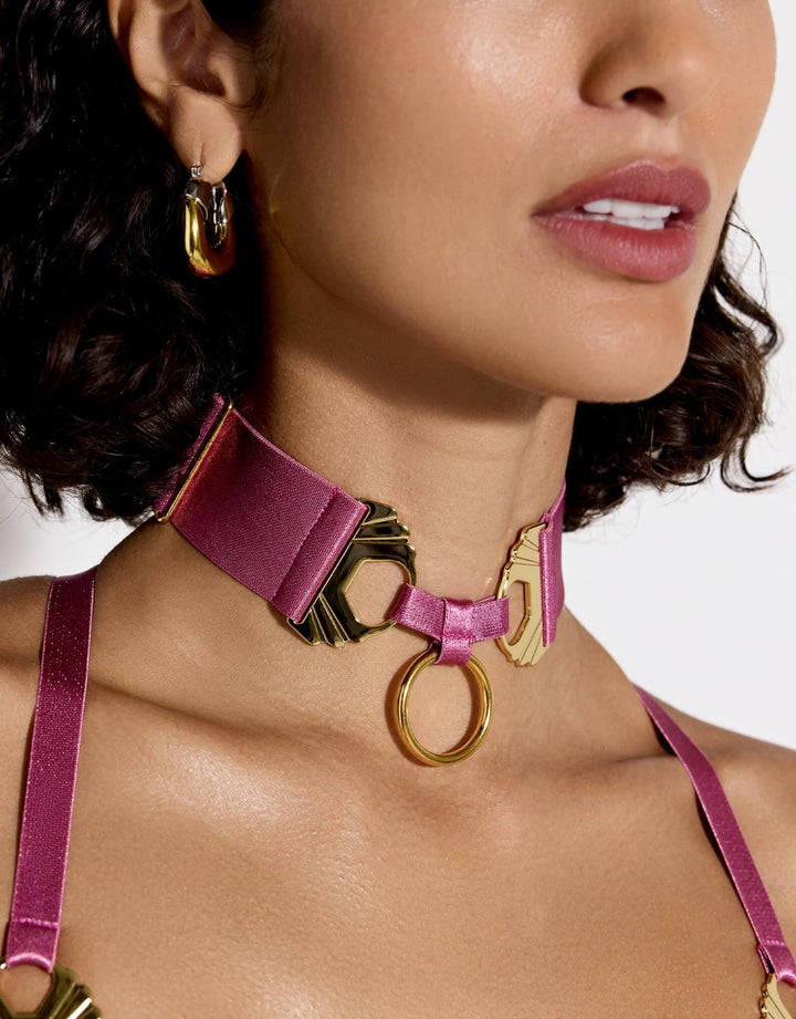 Bordelle Melusina Collar Raspberry – Luxury Lingerie Accessory | Catriona
