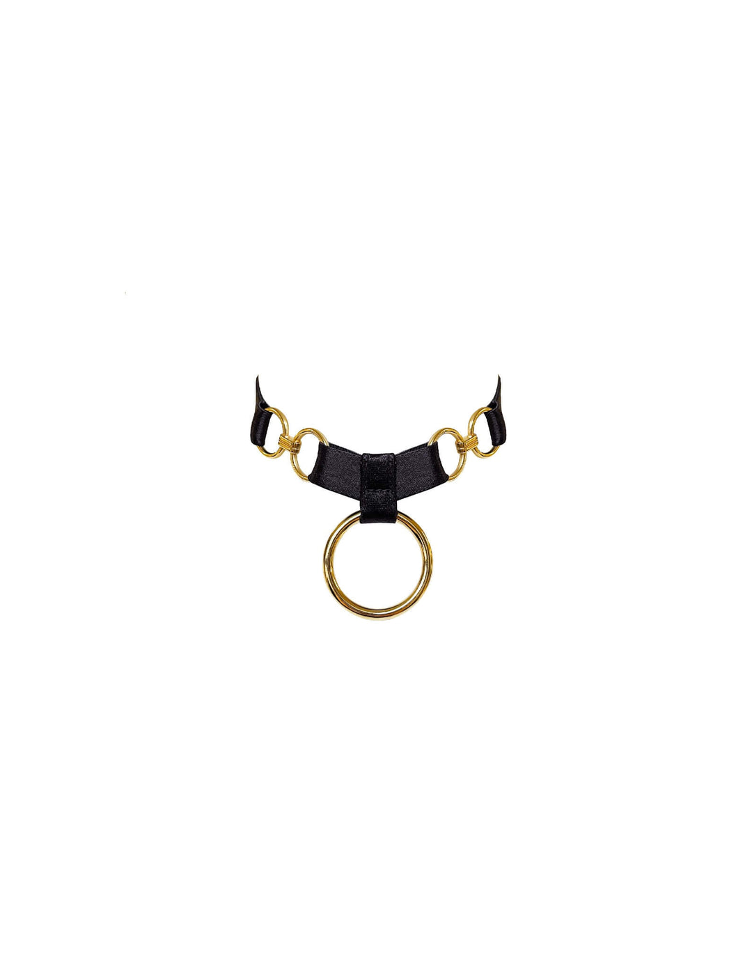 Bordelle Retta Ring Collar Black - Luxury Lingerie Accessories