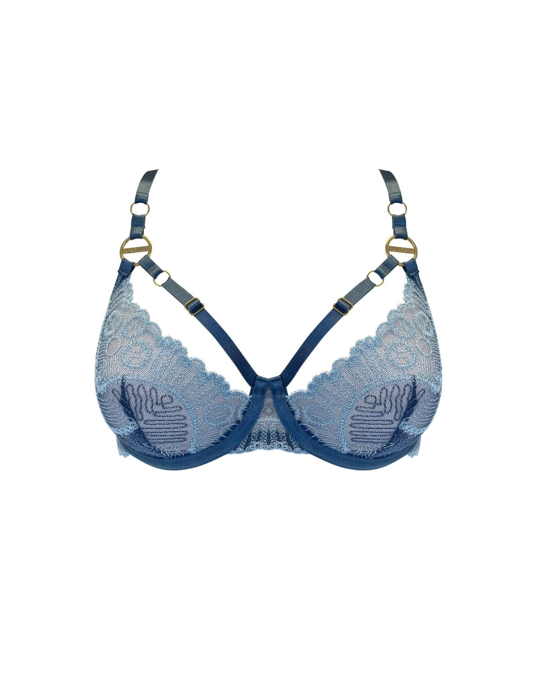 Bordelle Tierra Balconette Wire Bra Denim Denim Blue