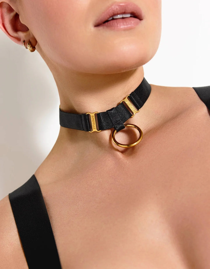 Bordelle Syra Collar Black - Luxury Designer Lingerie Accessories