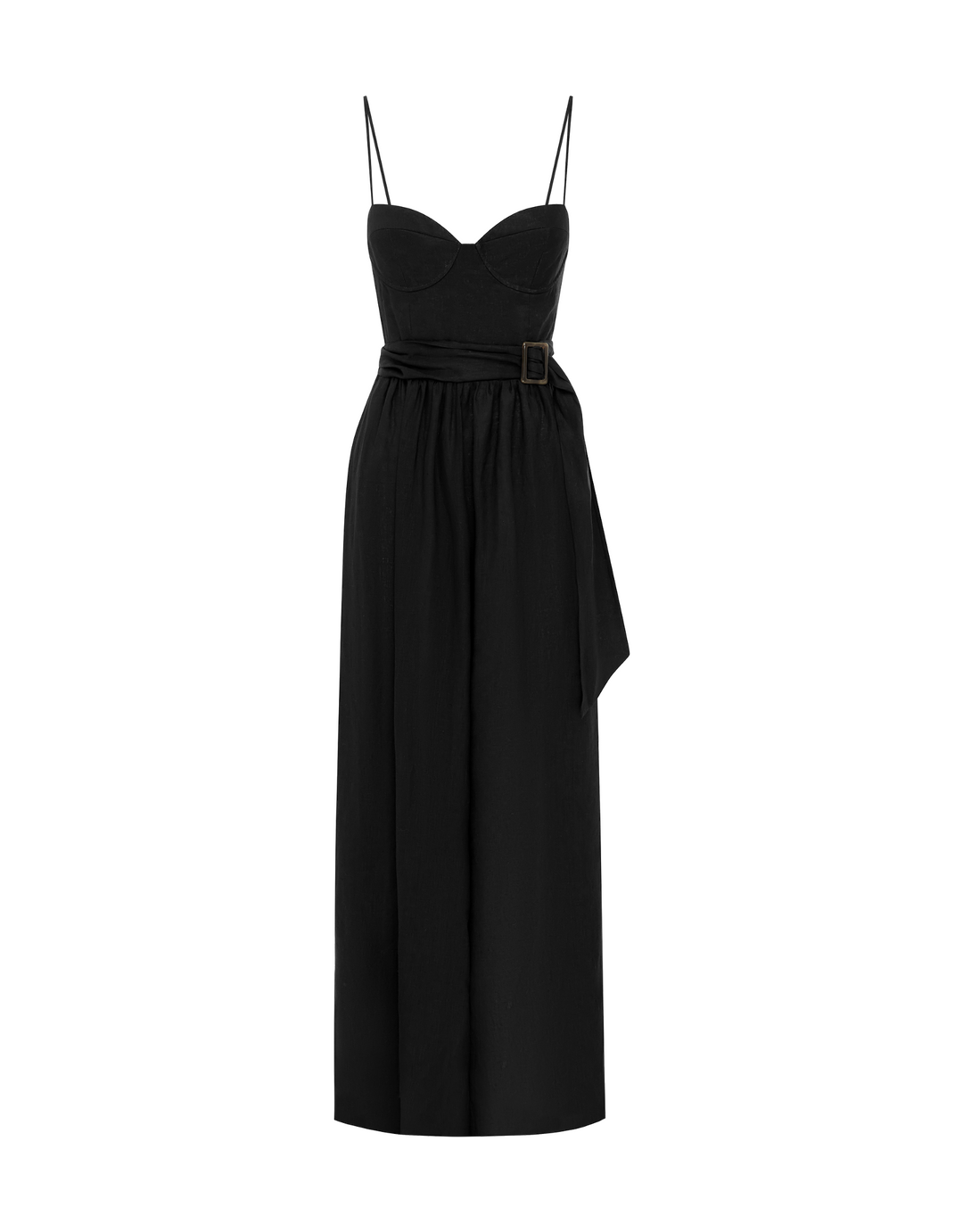 Boteh Alfresco Bodice Linen Maxi Dress Black