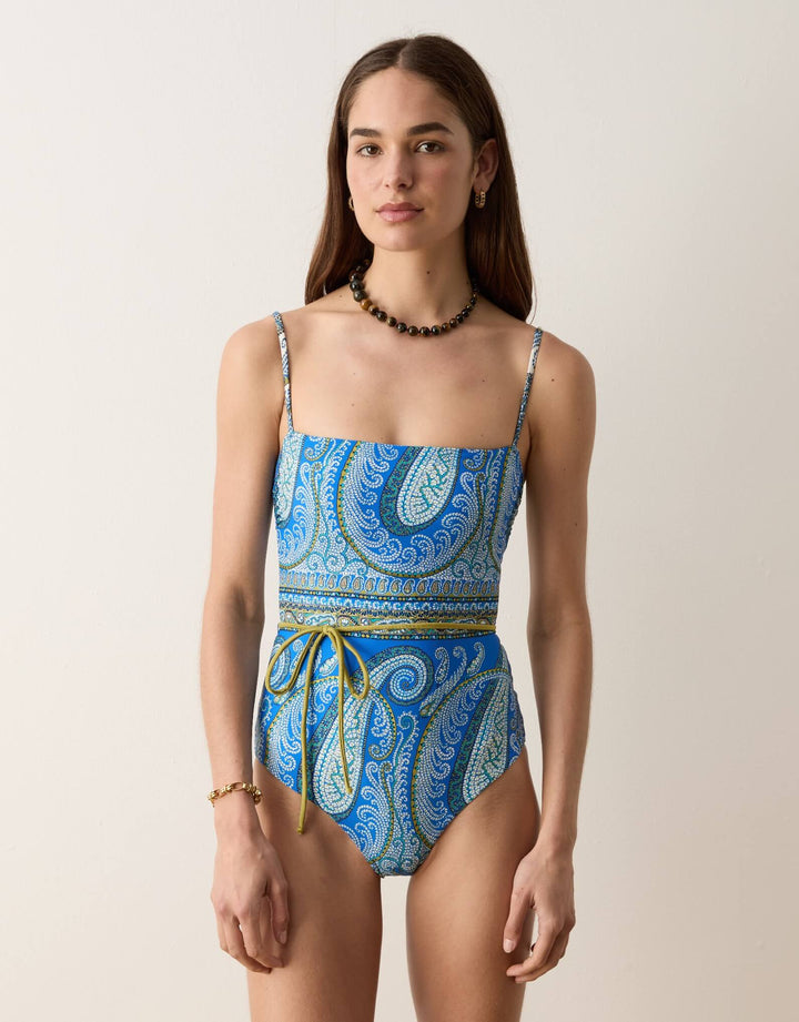 Boteh Arcadia Paisley Panayiota One Piece Lazuli front view 