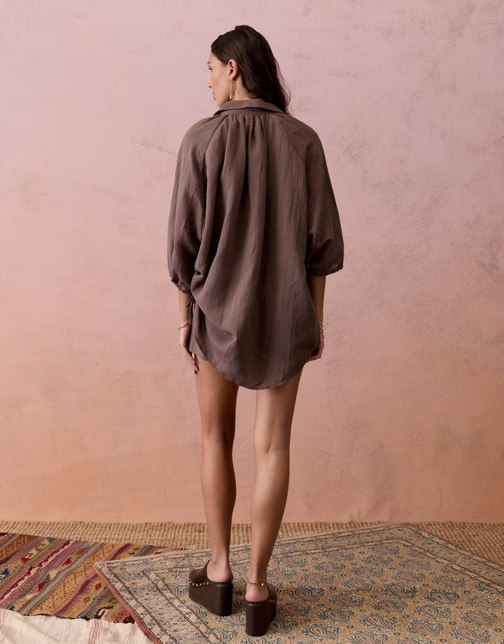 BOTEH La Ponche shirt back in Mocha