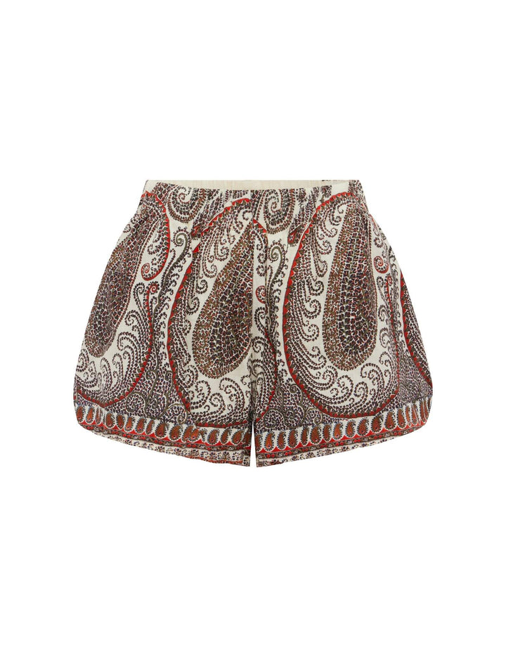 Boteh Cassia Bubble Short Madder — flat lay shorts view