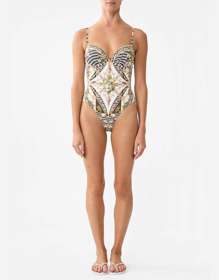 Camilla Continuous Wire Moulded Bra One Piece, Rococo Glow