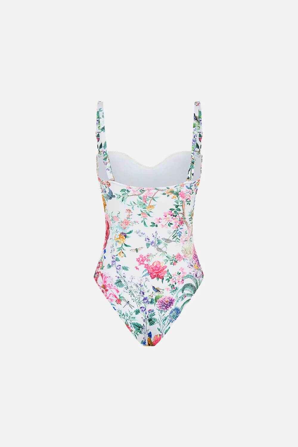 Camilla Ruched Cup Underwire One Piece, Plumes And Parterres