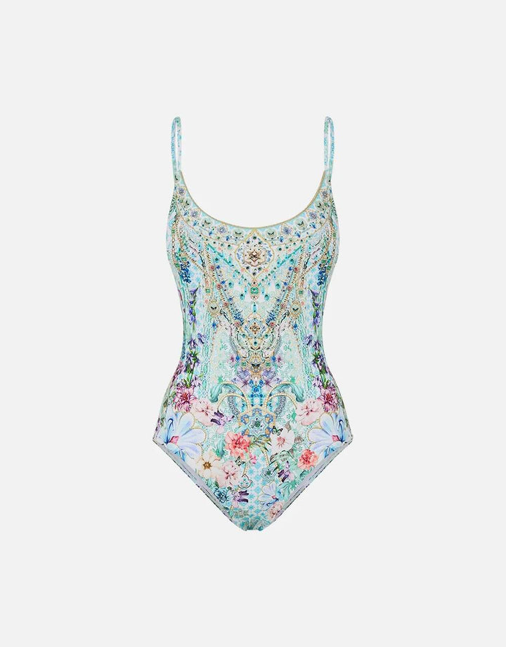 Scoop Neck One Piece, Sunrise in Sintra - B-C Cup