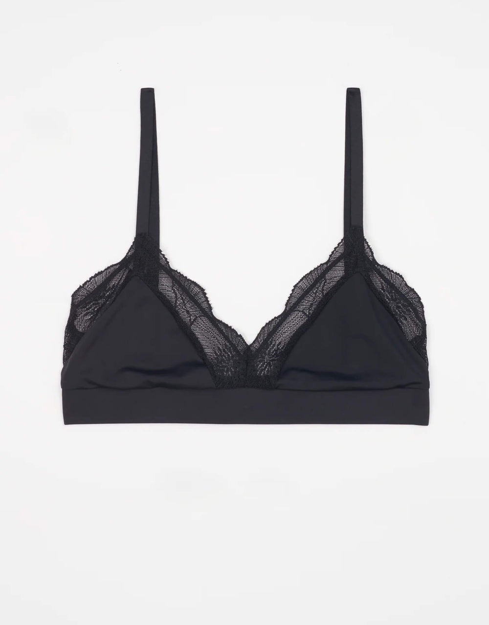 lse Lingerie Anemone Soft Triangle Bra and brief in black with lace detail