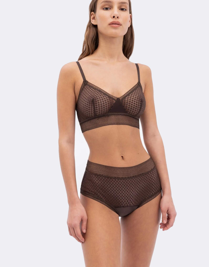 Else Bella Triangle Soft Cup Bra Turkish Coffee | Luxury Lingerie at Catriona