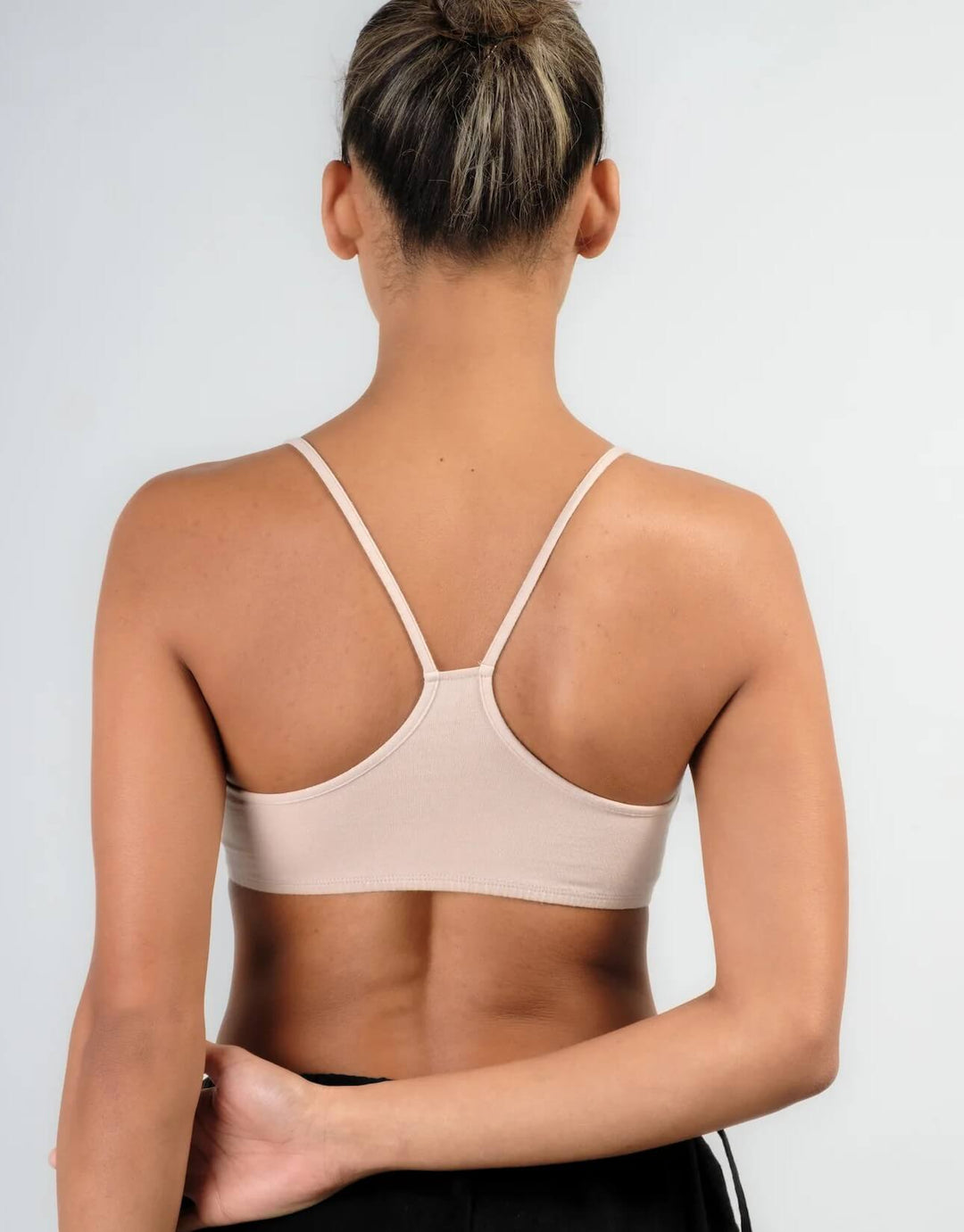 Essential for Zula Franca Racerback Organic Cotton Bralette Ecru