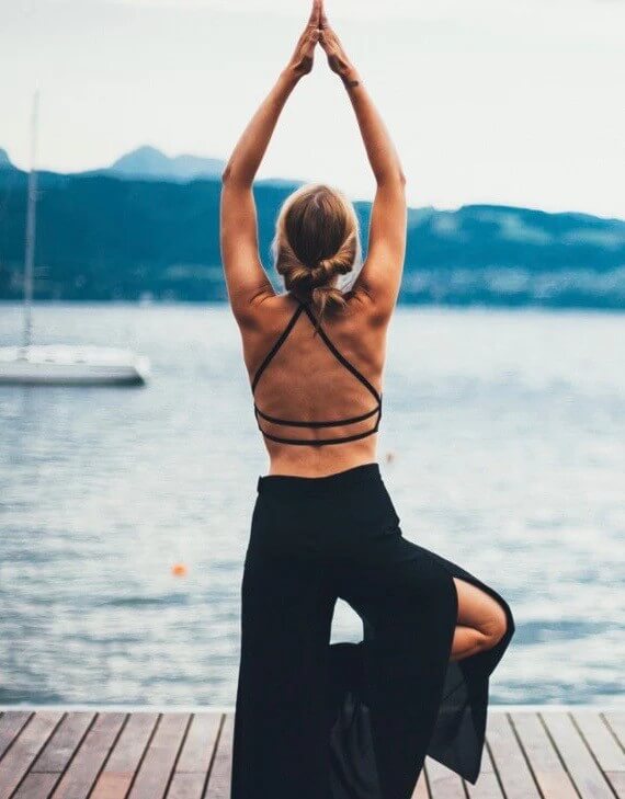 Essentials for Zula Octavia organic cotton bralette black back