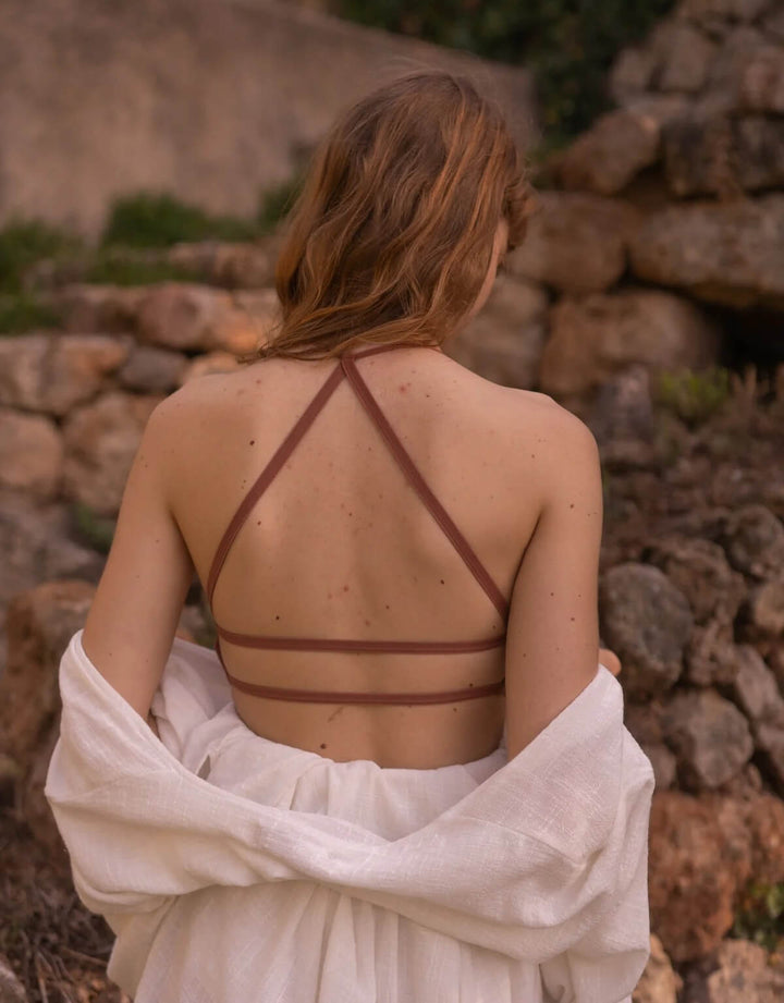 Octavia Organic Cotton Bralette Copper