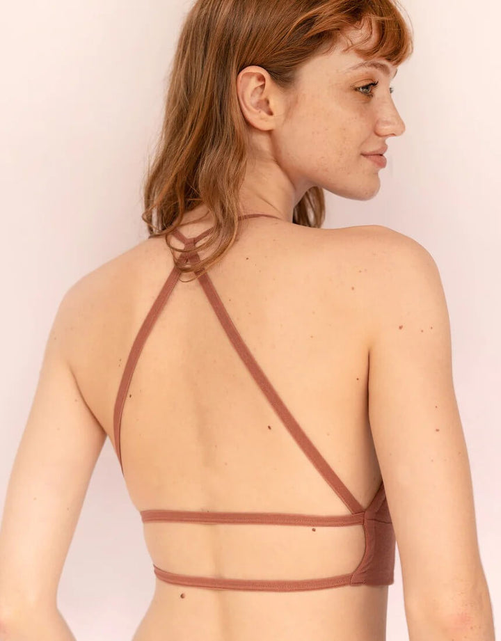Octavia Organic Cotton Bralette Copper