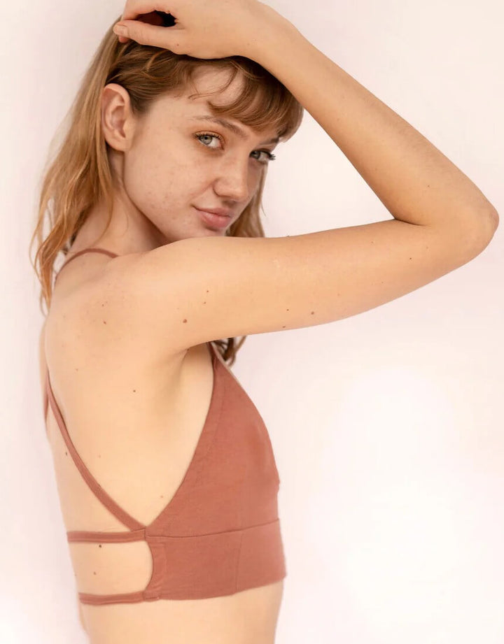 Octavia Organic Cotton Bralette Copper
