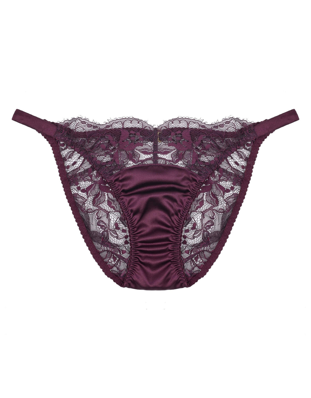 Fleur of England Eliza Ouvert Brief Purple - Luxury European Lingerie