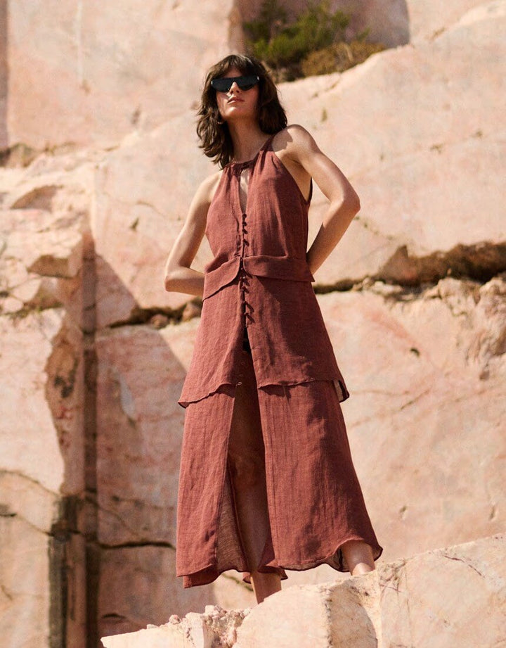 Kiohne Earth Layered Maxi Dress
