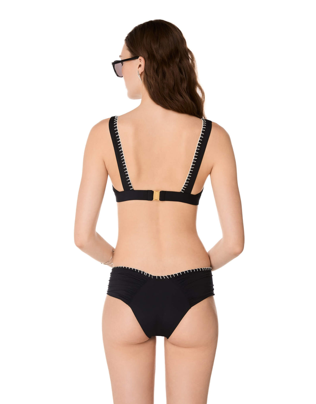 Kióhne Cel Halter Bikini top Miran Low-Rise Bikini Bottoms in Black