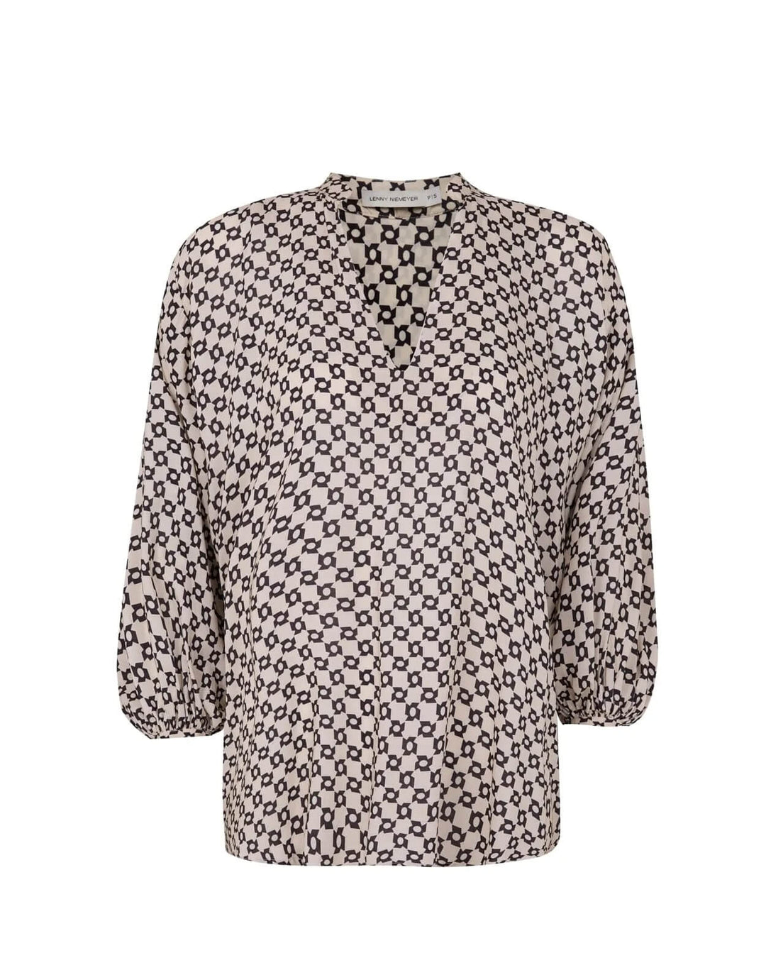 Viscose Voile Blouse in Symmetry Print