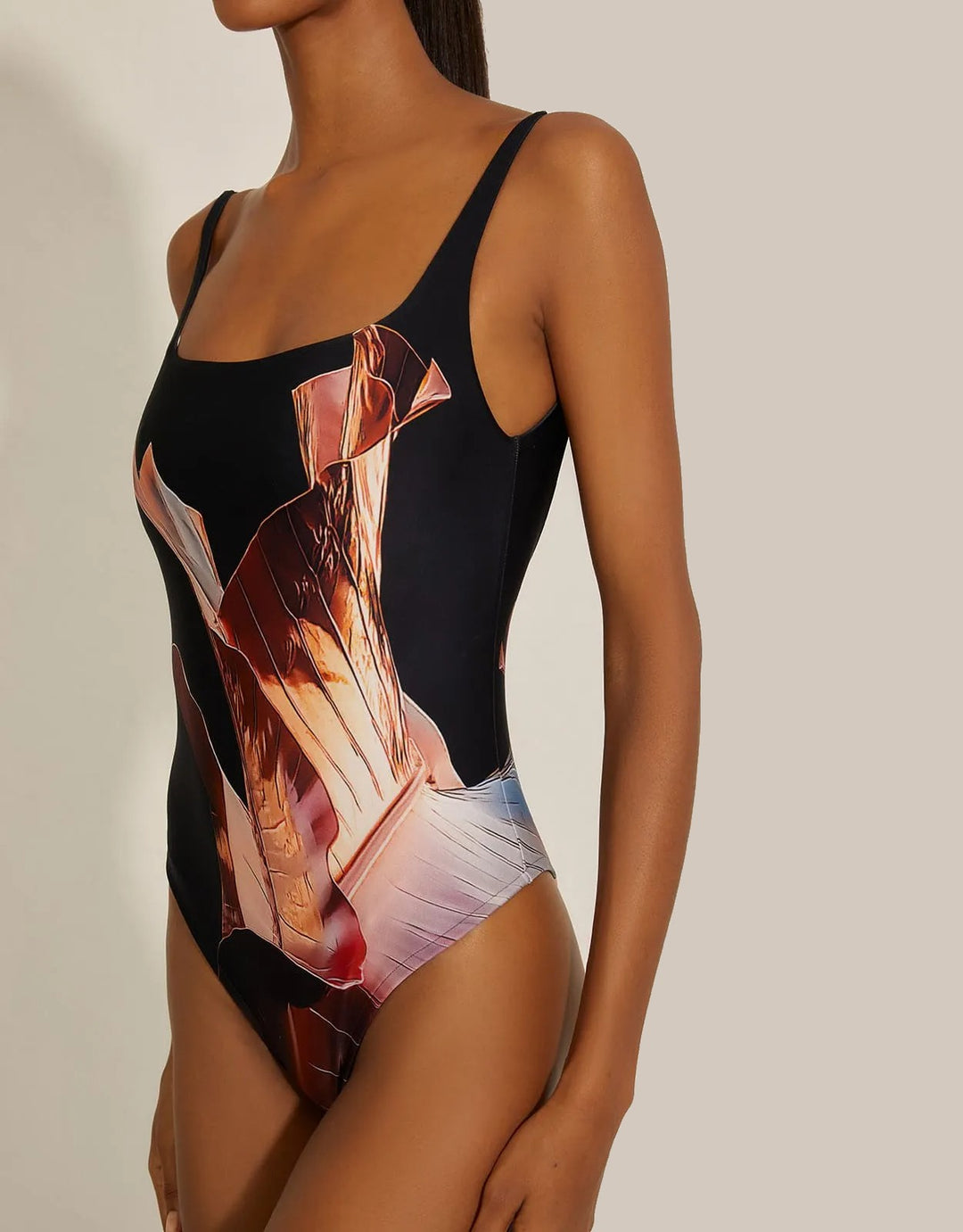 Classic One Piece Swimsuit Hibiscus