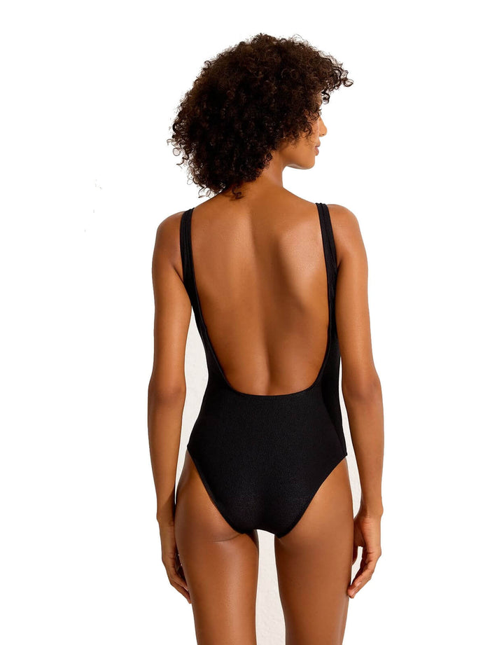 Lenny Niemeyer Black Detail Classic One Piece with gold chain straps