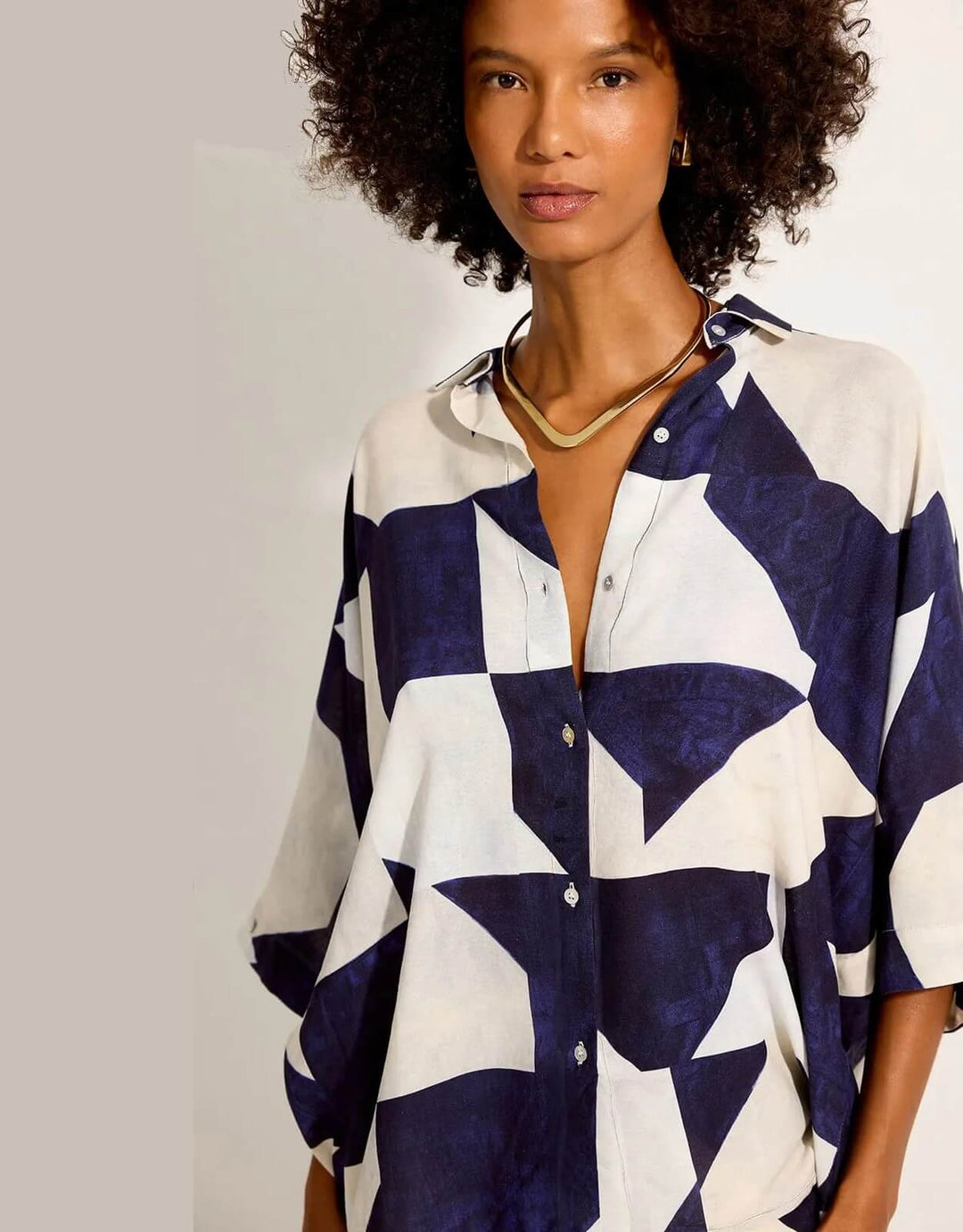Lenny Niemeyer Blue Abstract Print oversized shirt